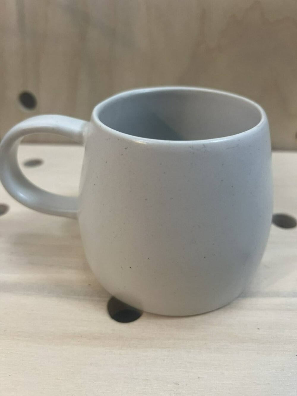 World Market White Ridged Sunset Mug Boho Coffee Cup - Picture 3 of 5